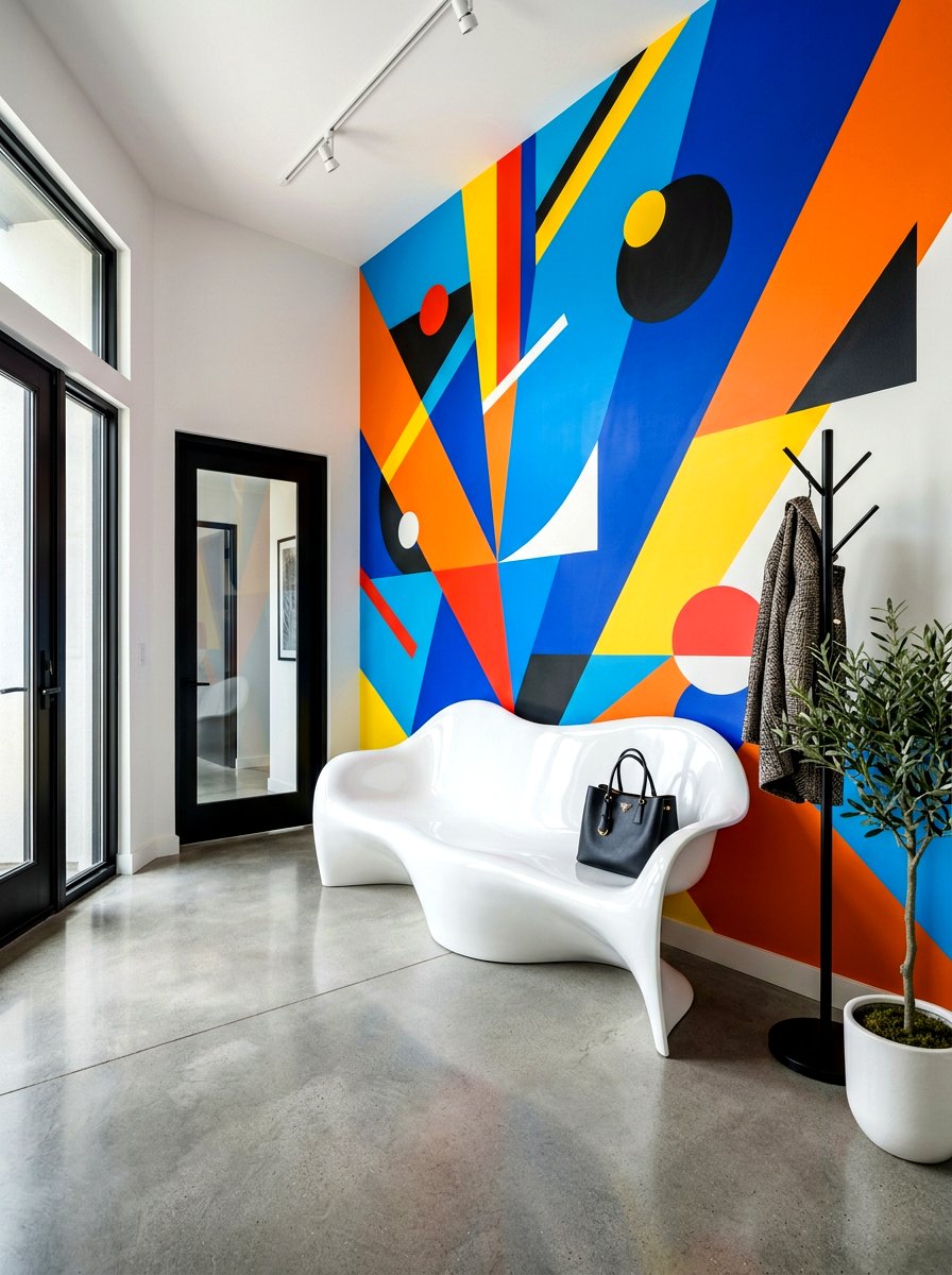 Sculptural Entryway Bench - 30 foyer bench seating ideas
