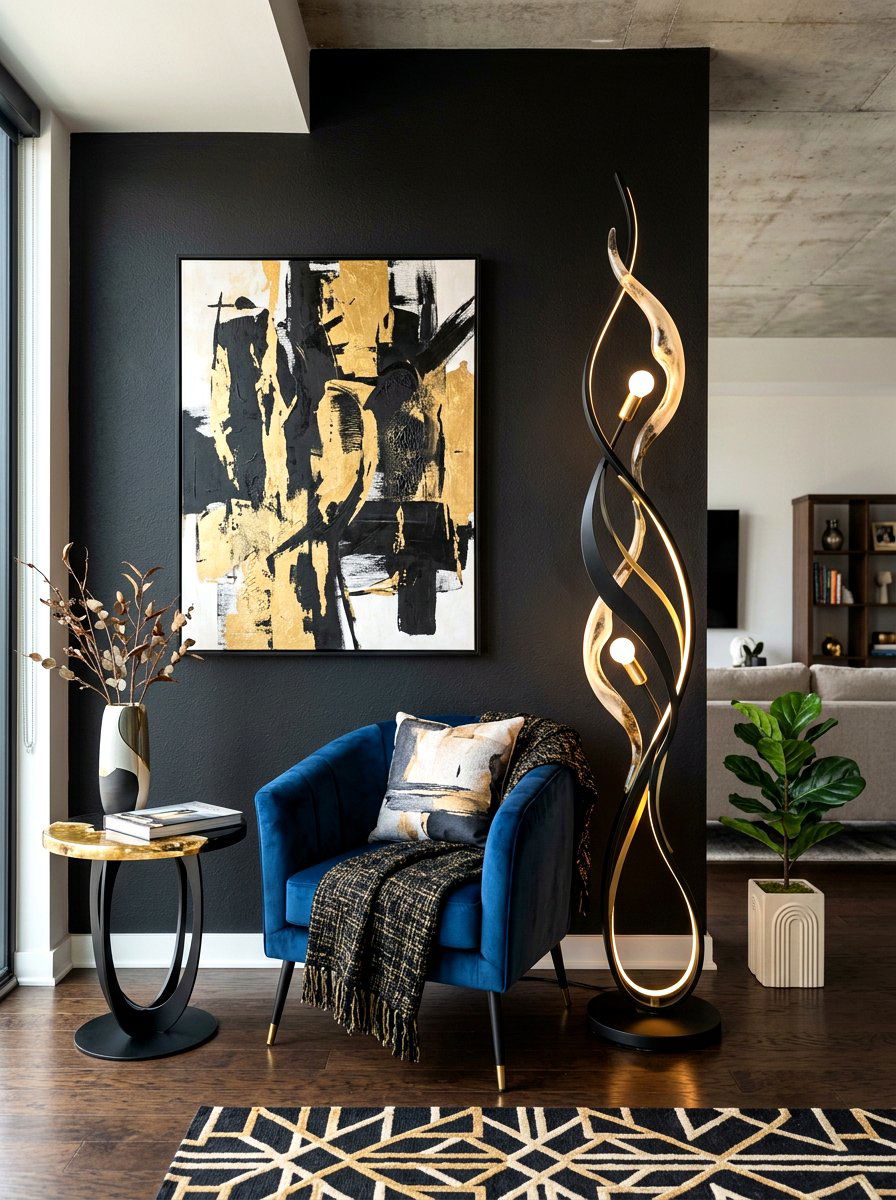 Sculptural Floor Lamp - 30 soft lamp lighting ideas