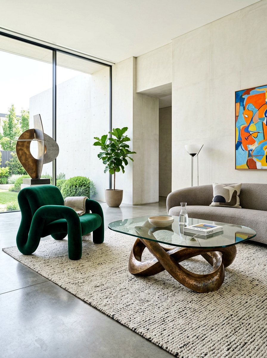 Sculptural Furniture - 30 trend forward living room ideas