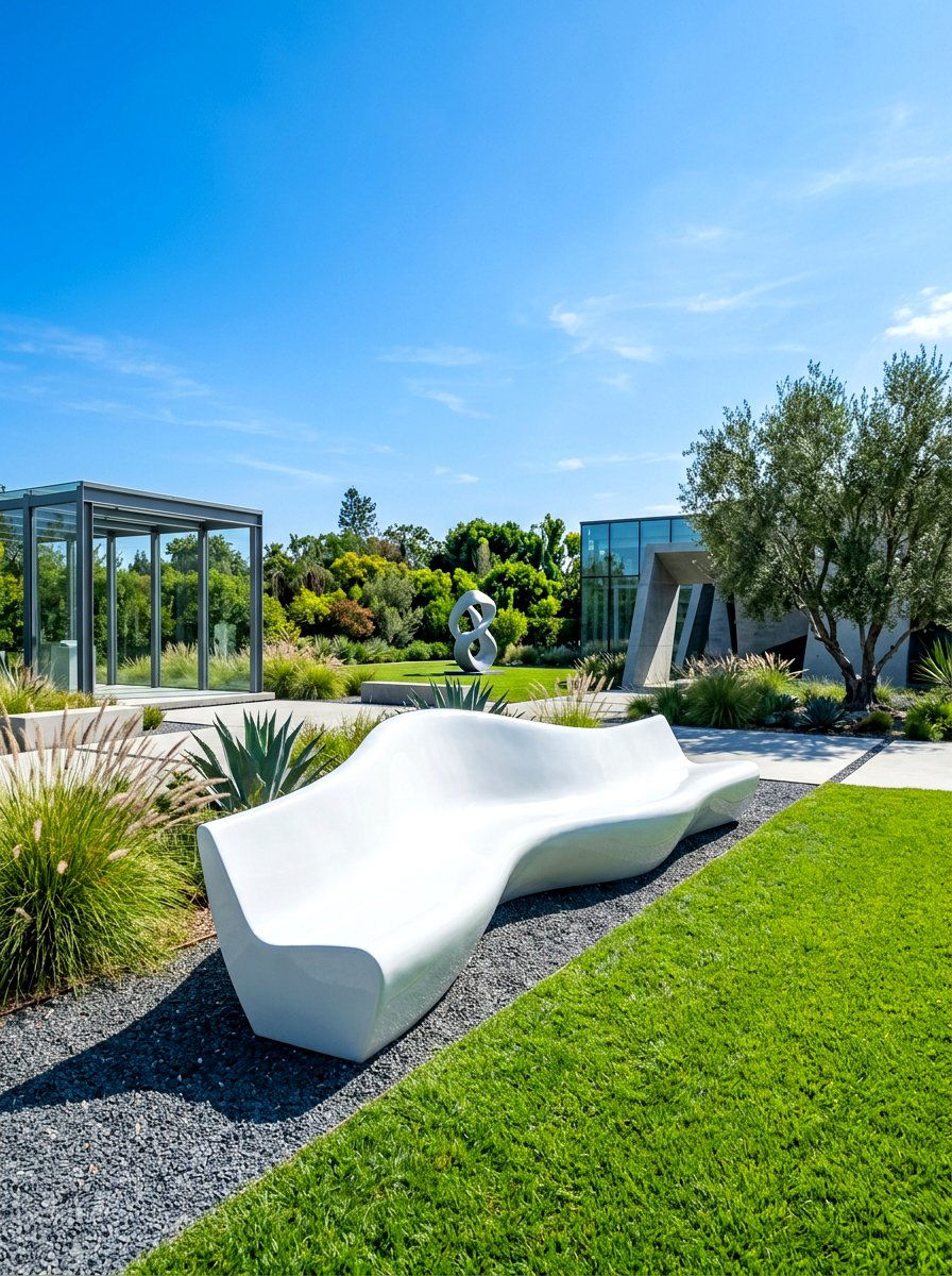 Sculptural Garden Bench - 30 garden bench ideas
