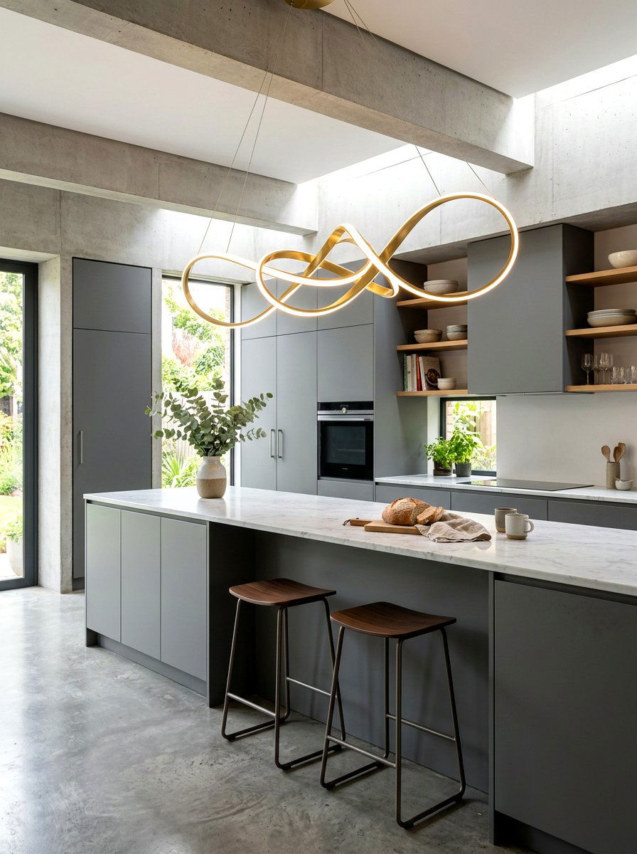 Sculptural Kitchen Light - 30 kitchen lamp styling ideas