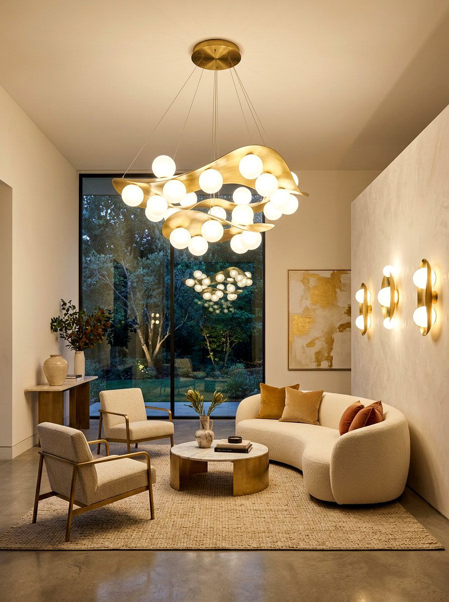 Sculptural Lighting Layout - 30 quiet luxury apartment ideas