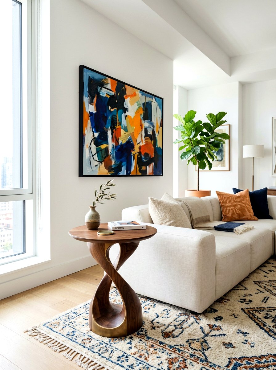 Sculptural Pedestal Side Table - 30 pedestal side table ideas