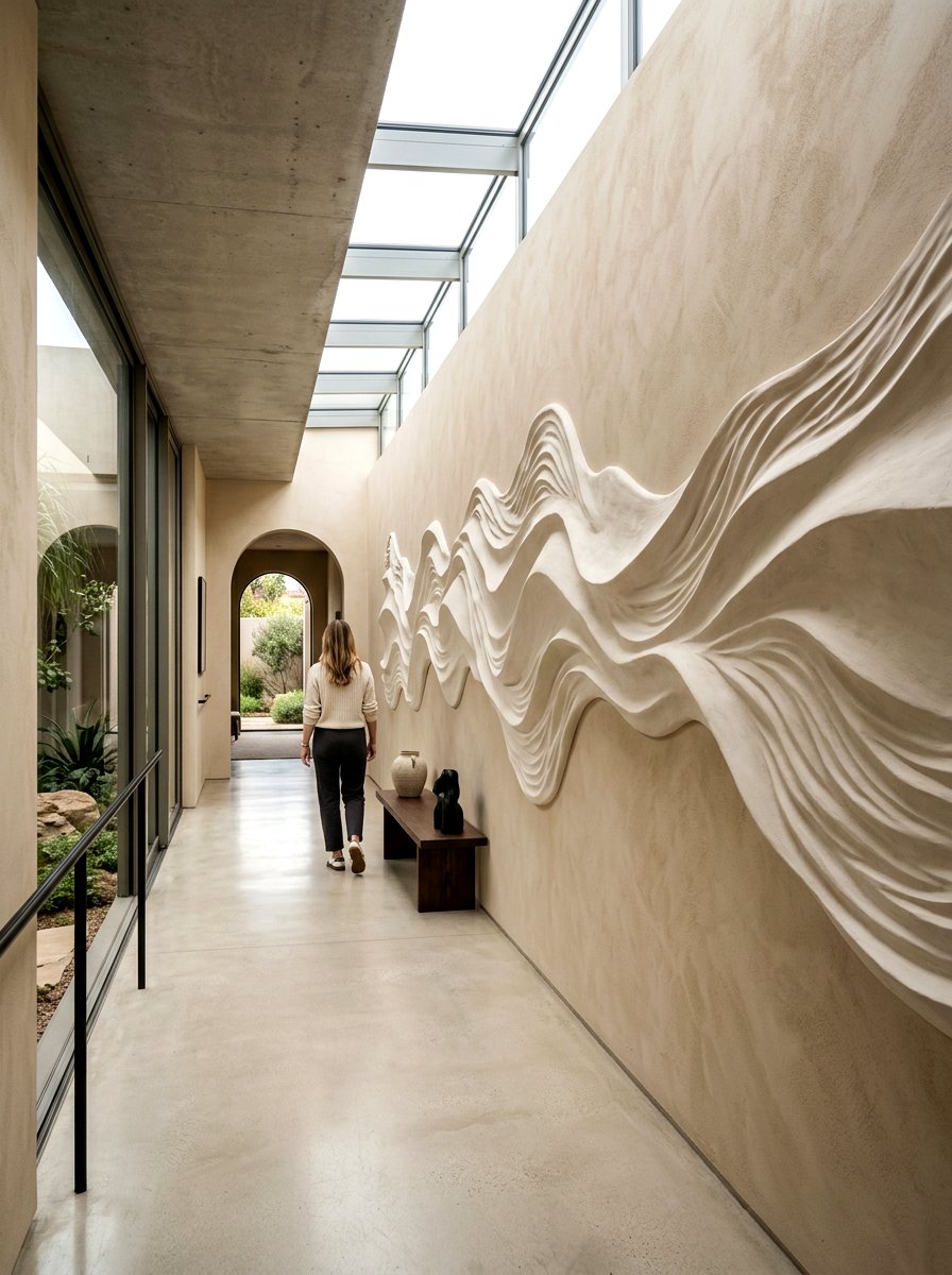 Sculptural Plaster Wall Art - 30 dune inspired decor ideas