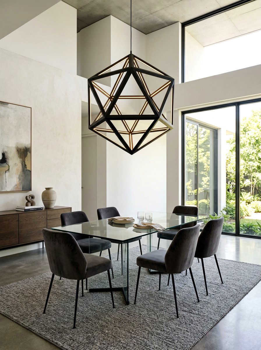 Sculptural Statement Lighting - 30 editorial apartment decor ideas
