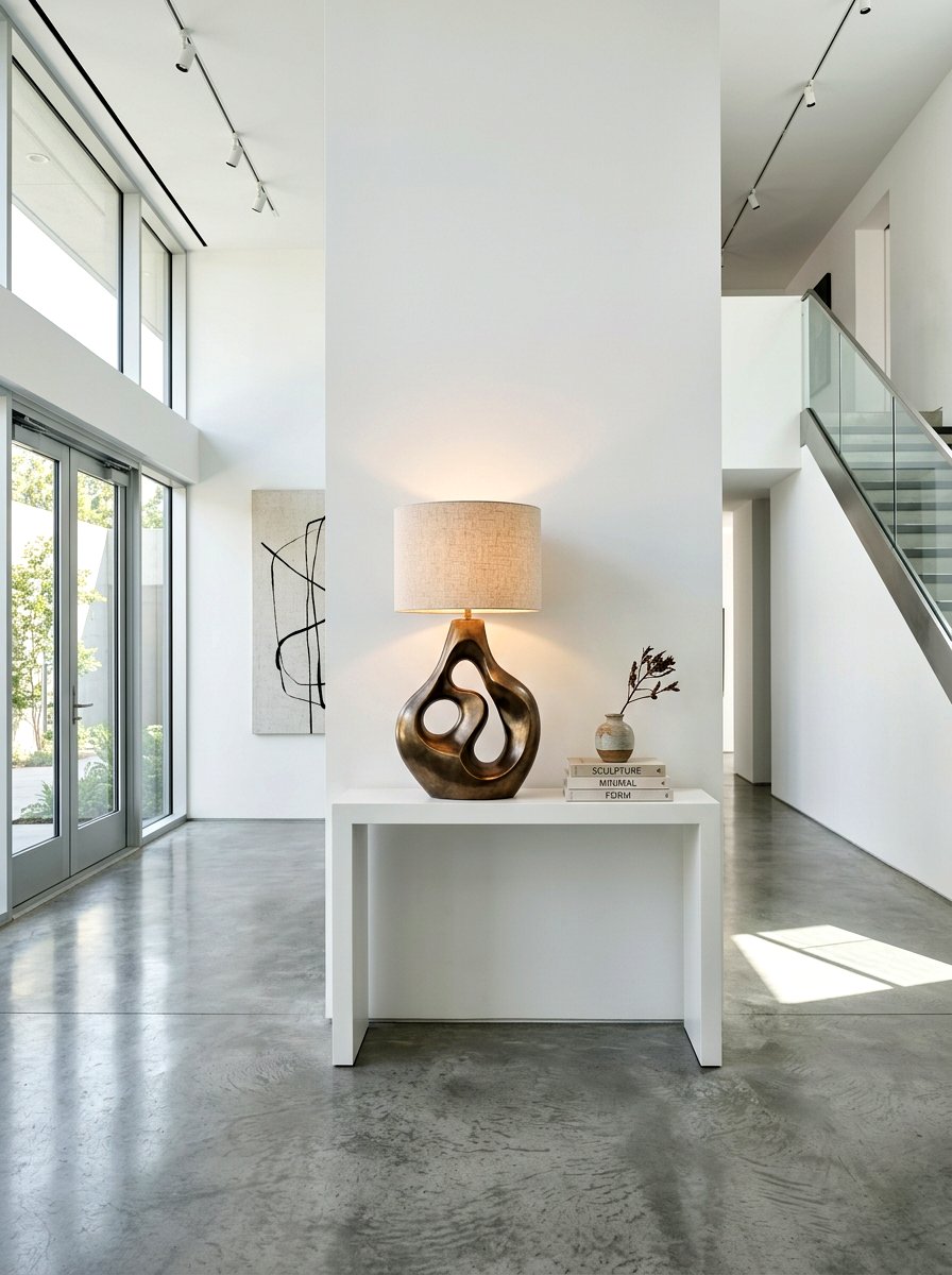Sculptural Table Lamp - 30 console table lamp ideas