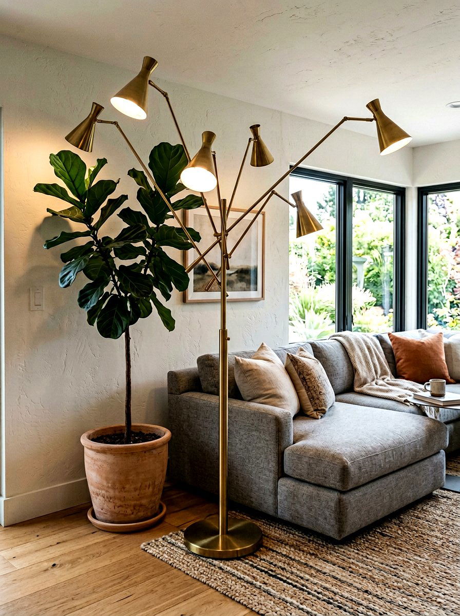 Sculptural Tree Floor Lamp - 30 floor lamp corner ideas
