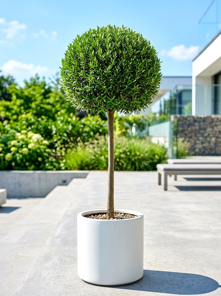 Sculptural Tree Pruning - 30 potted olive backyard ideas