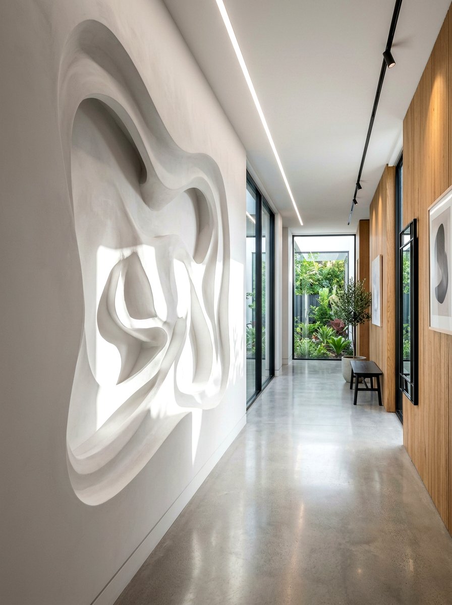 Sculptural Wall Niche - 30 plaster wall niche ideas