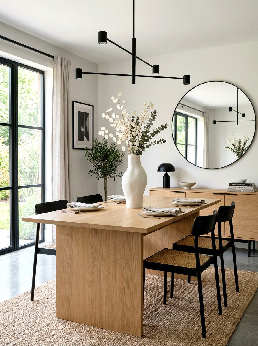Sculptural ceramic vase decor - 30 simple centerpiece dining ideas