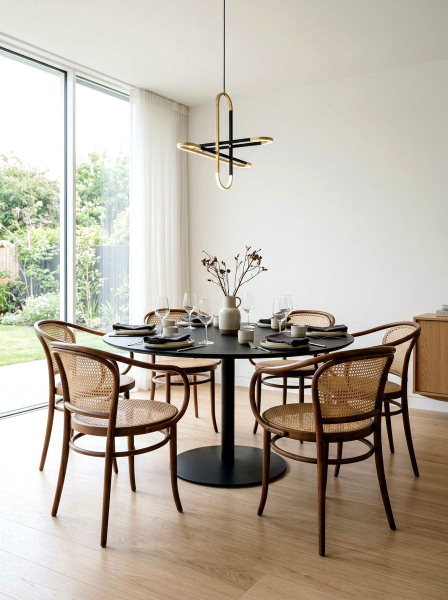 Sculptural designer cane chairs - 30 cane dining chair ideas