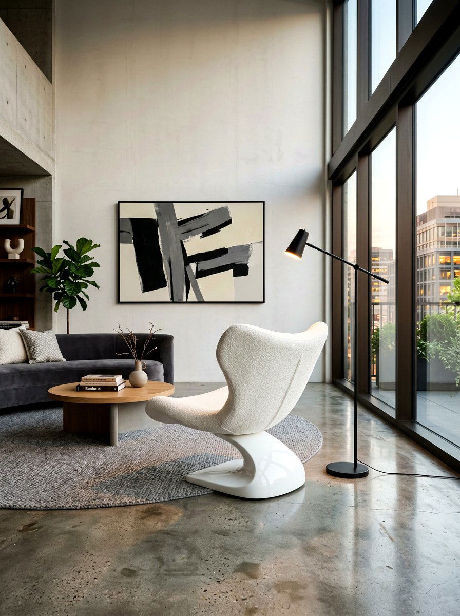 Sculptural lounge chair - 30 statement armchair ideas