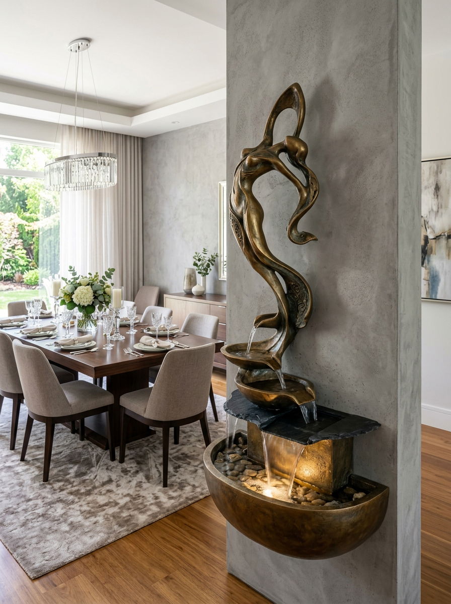 Sculptural wall fountain - 30 wall fountain ideas