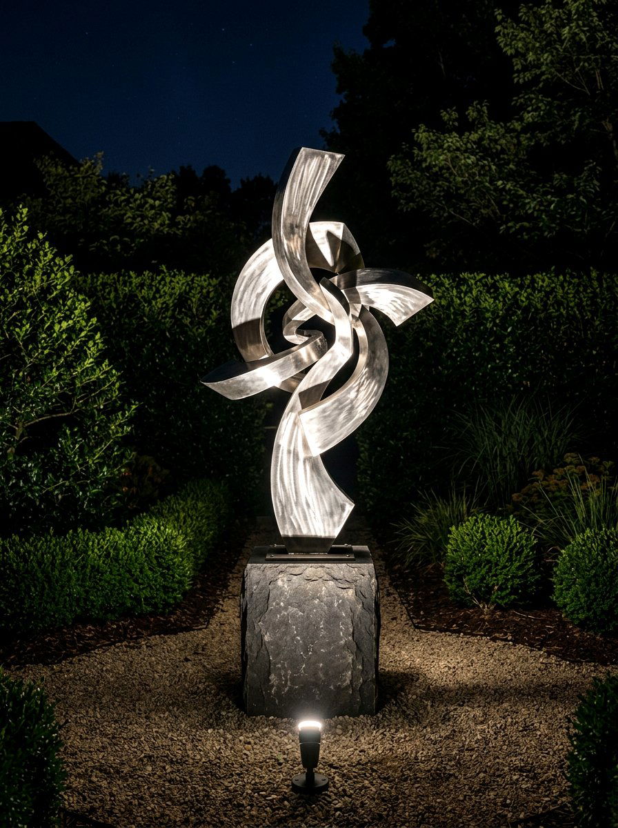 Sculpture Spotlighting - 30 outdoor structure lighting ideas