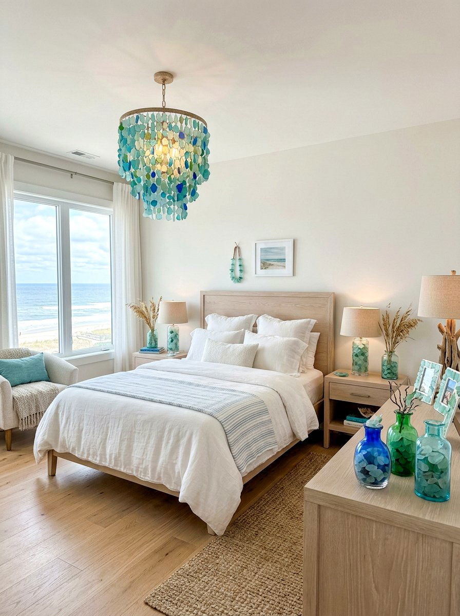 Sea Glass Decor - 30 nautical bedroom ideas
