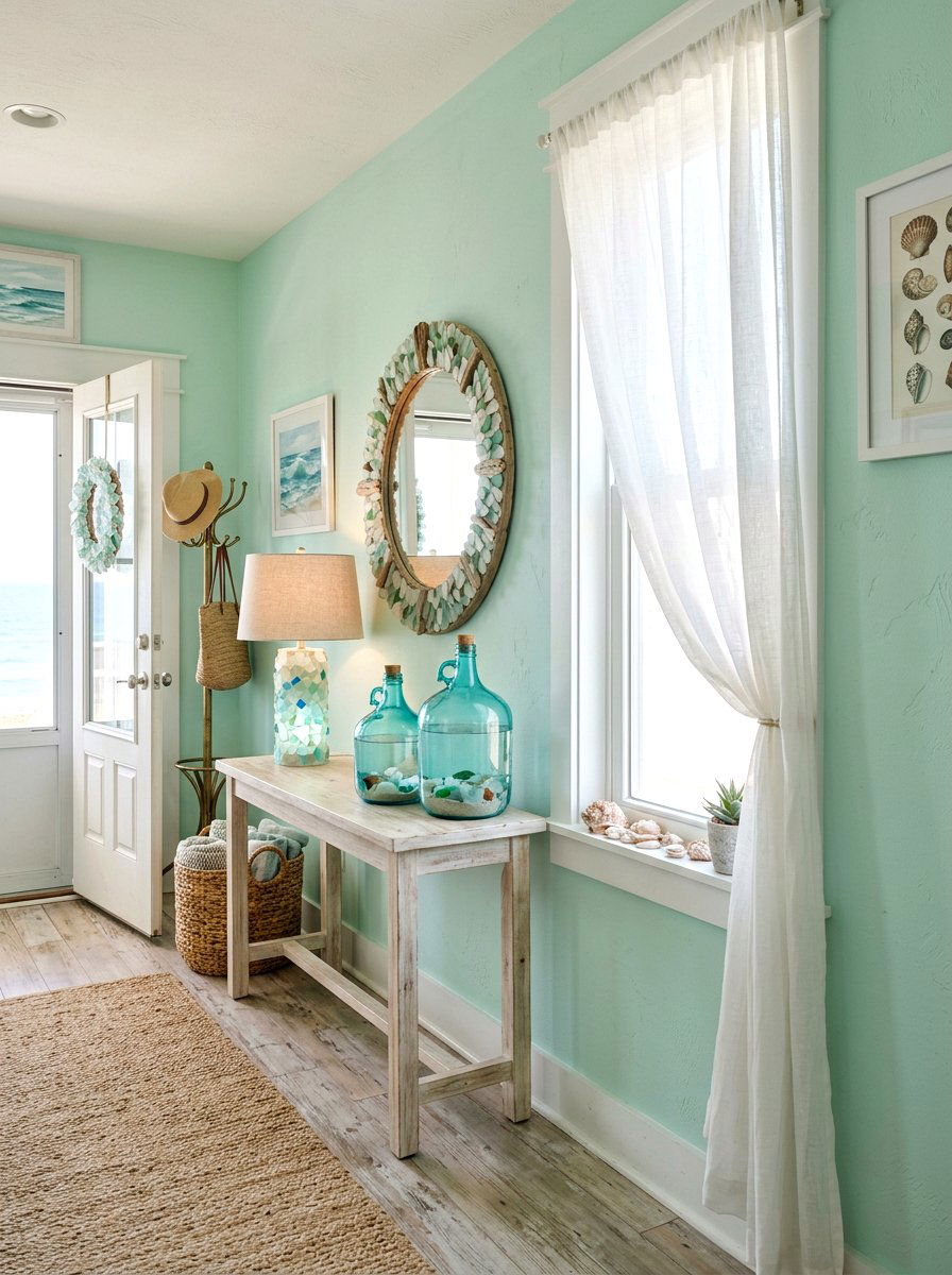 Sea Glass Entryway - 30 coastal entryway ideas