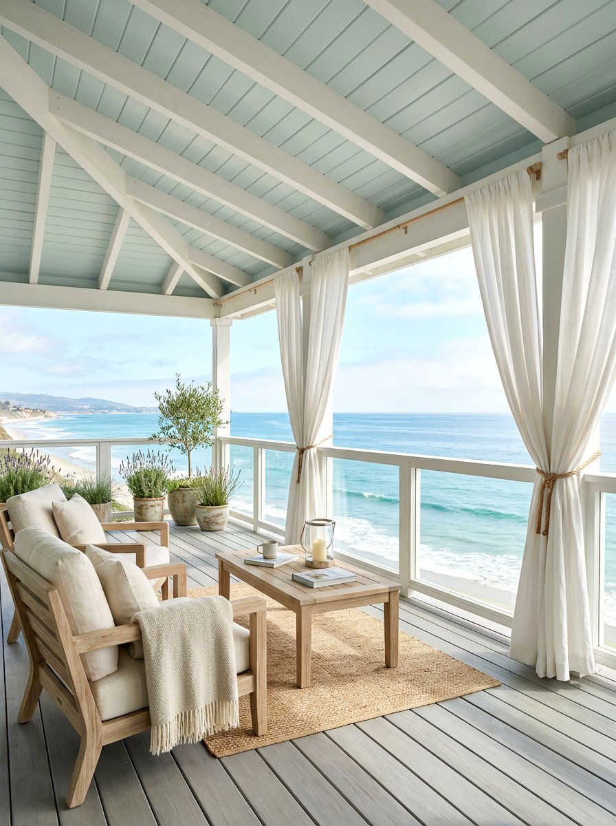Sea Salt Porch - 30 porch ceiling paint ideas