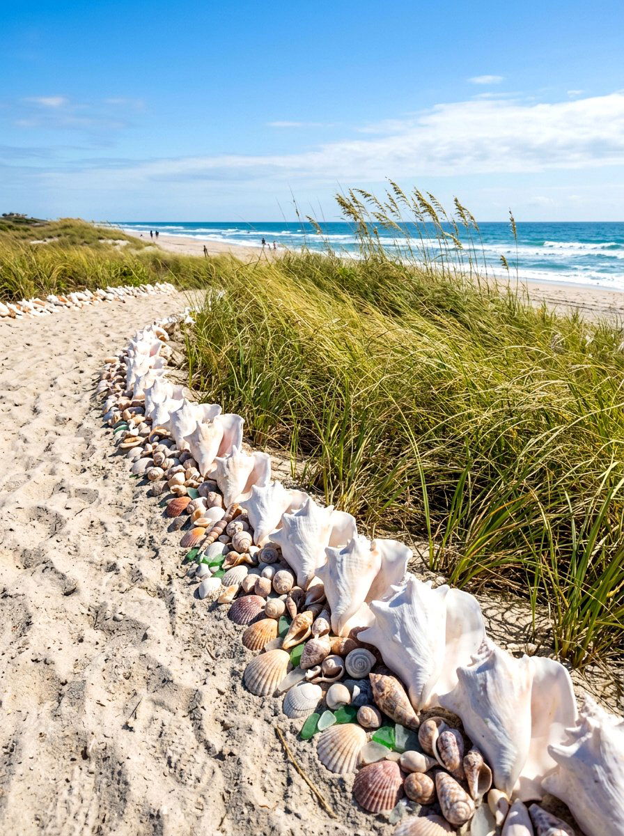 Sea Shell Border - 30 flower bed border ideas