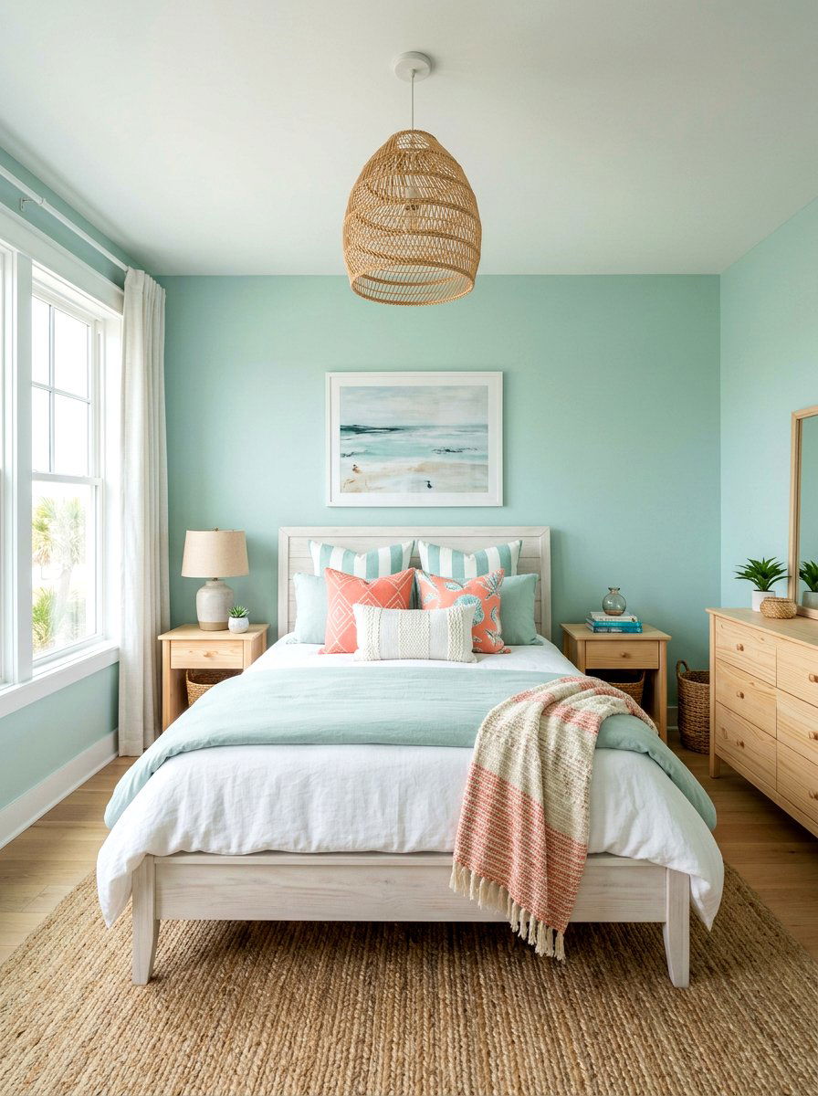 Seafoam Green Bedroom - 30 healing color bedroom ideas