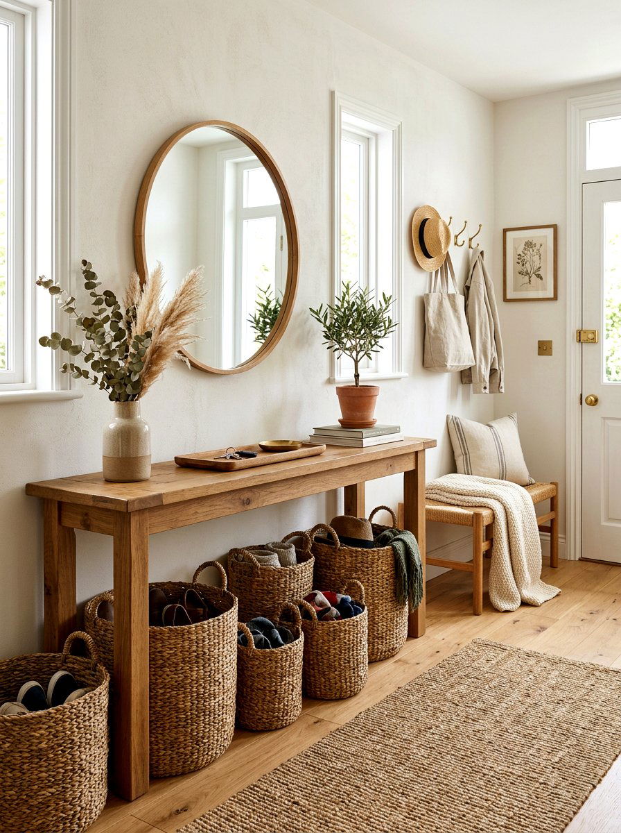 Seagrass Basket Storage - 30 summer house decor ideas viral