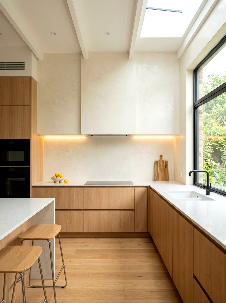 Seamless Backsplash Kitchen - 30 tadelakt kitchen ideas