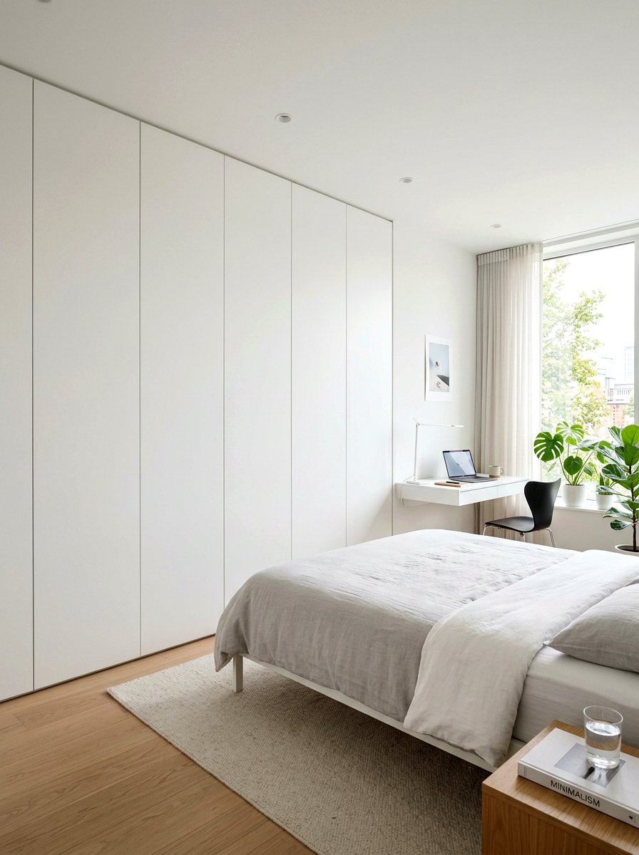 Seamless Hidden Wardrobe Doors - 30 minimalist teen room ideas