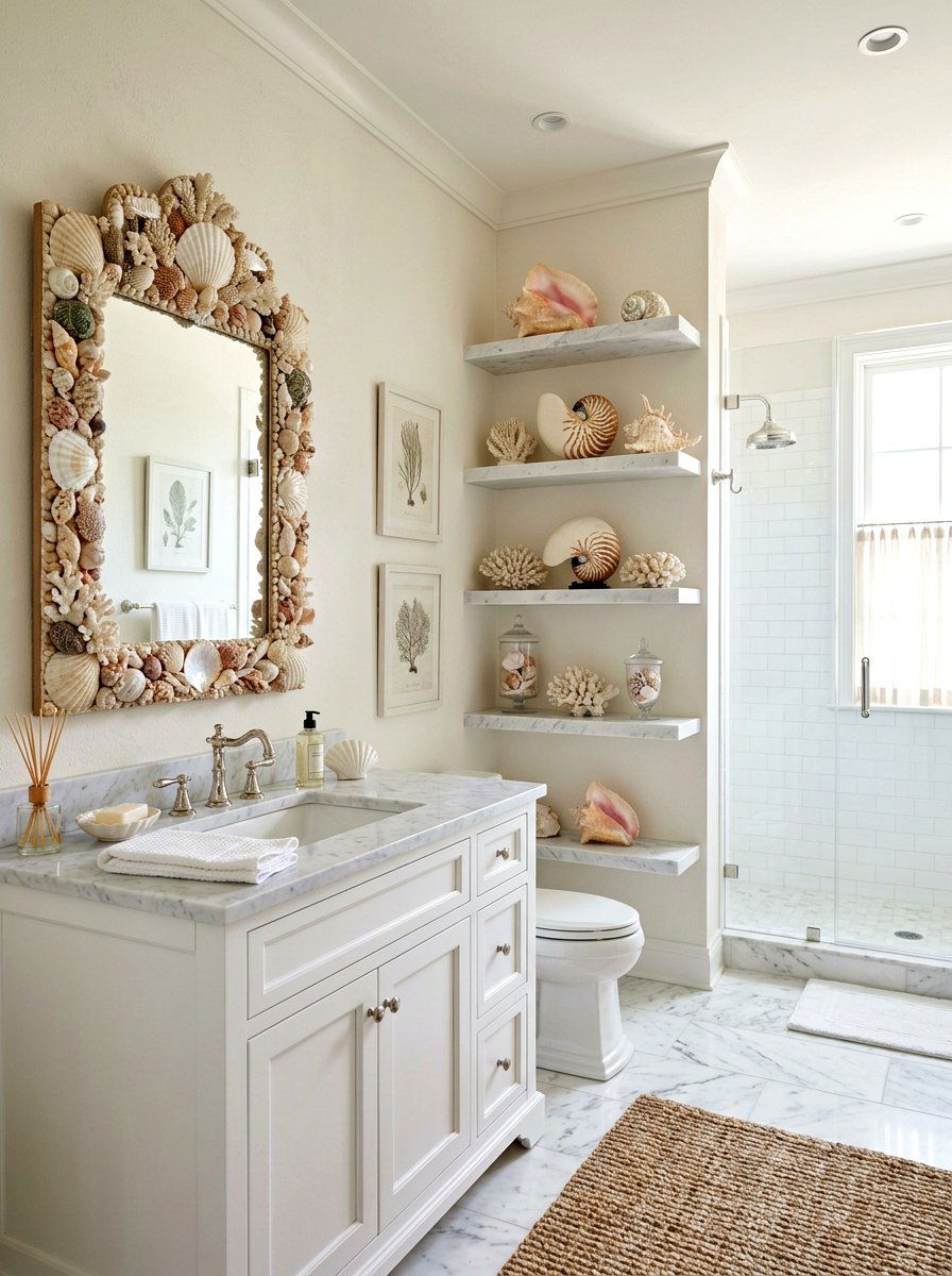 Seashell Bathroom Decor - 30 summer bathroom decor ideas