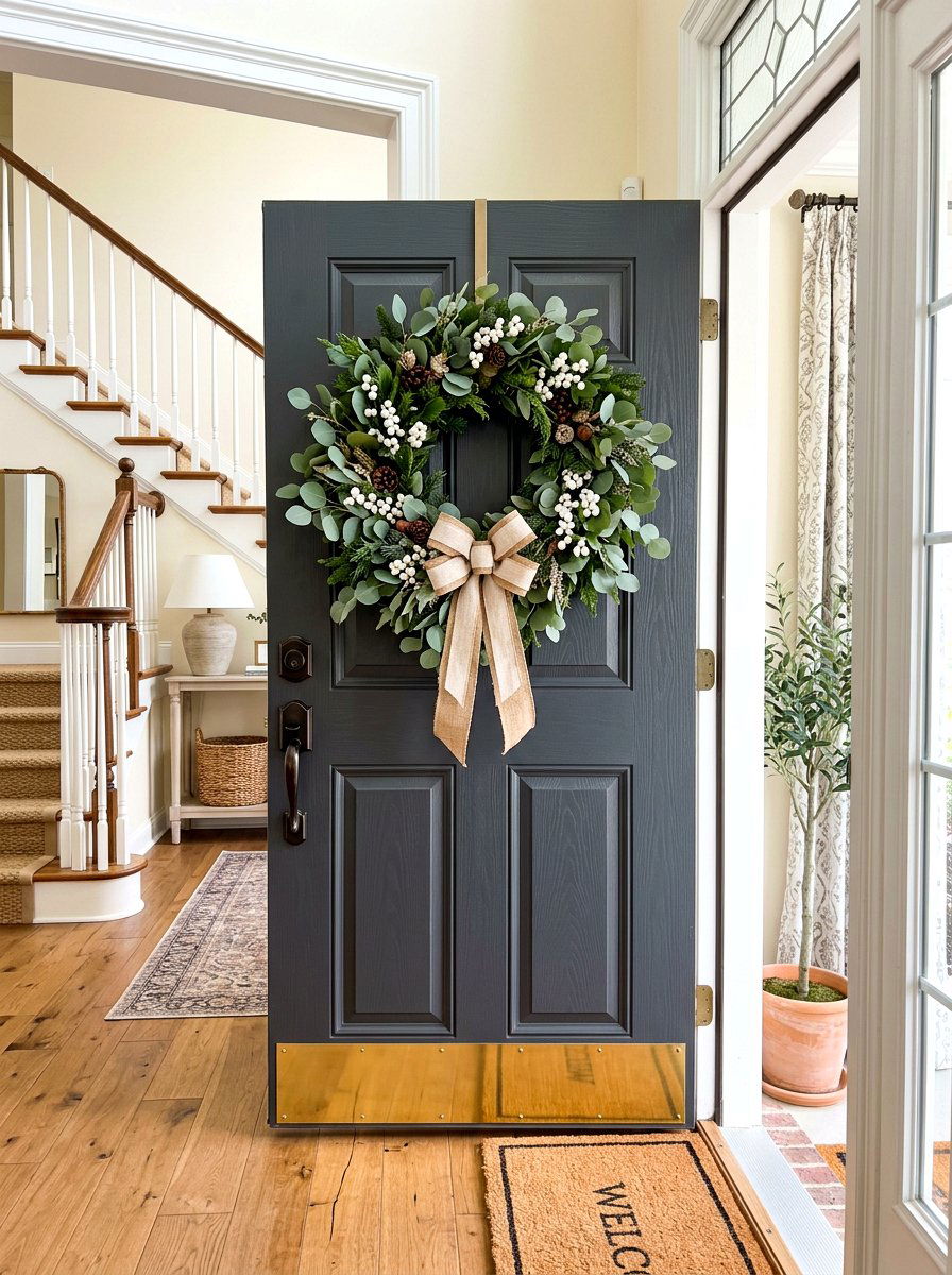 Seasonal Door Wreath - 30 front stoop styling ideas