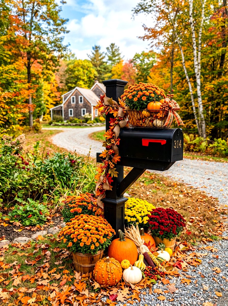 Seasonal Flower Mailbox - 30 mailbox landscaping ideas