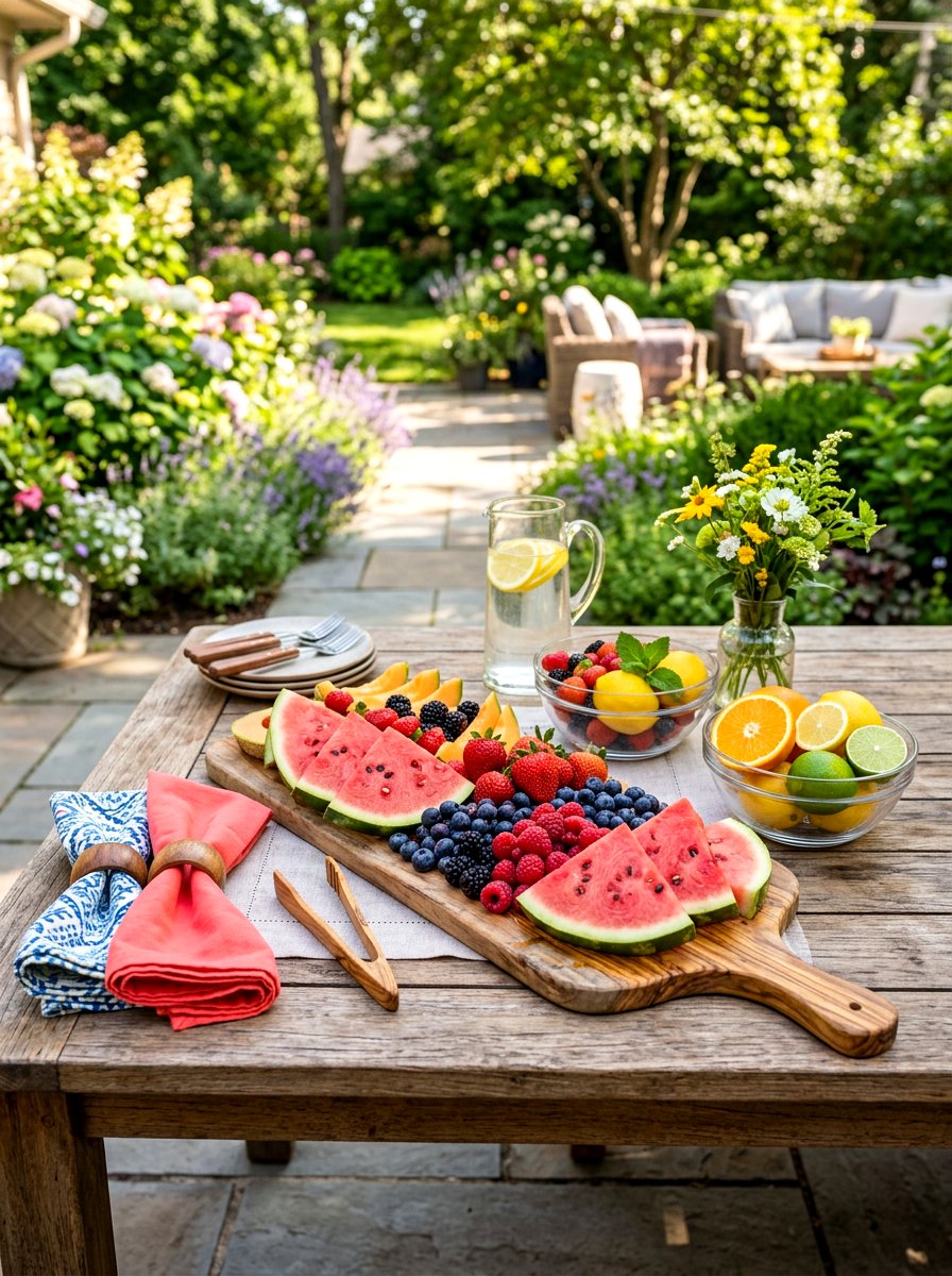 Seasonal Fruit Platter - 30 patio dinner party ideas