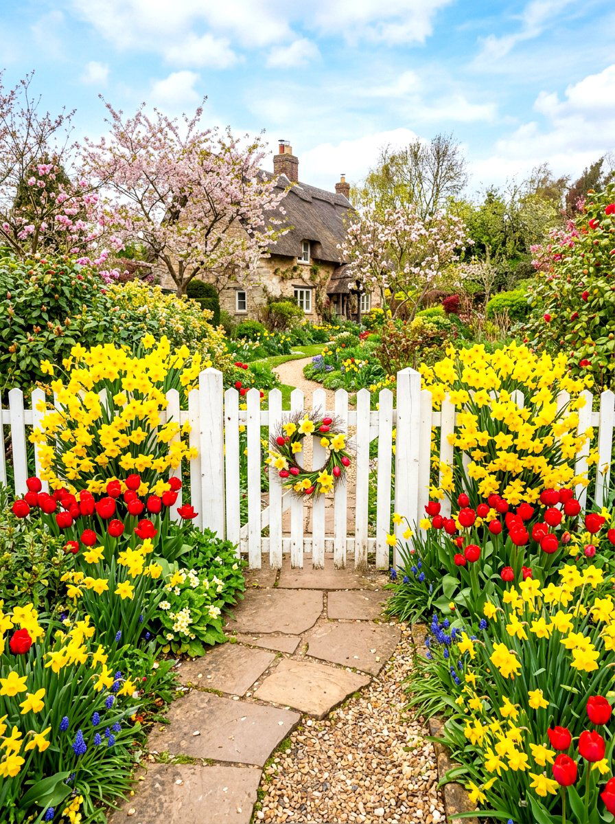 Seasonal Gate Flowers - 30 front gate flower bed ideas