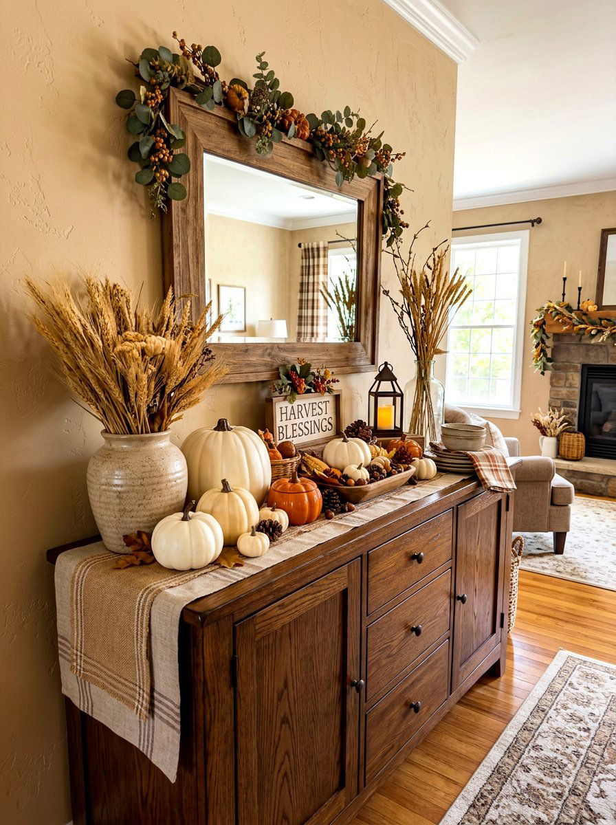 Seasonal Harvest Sideboard - 30 sideboard styling dining ideas