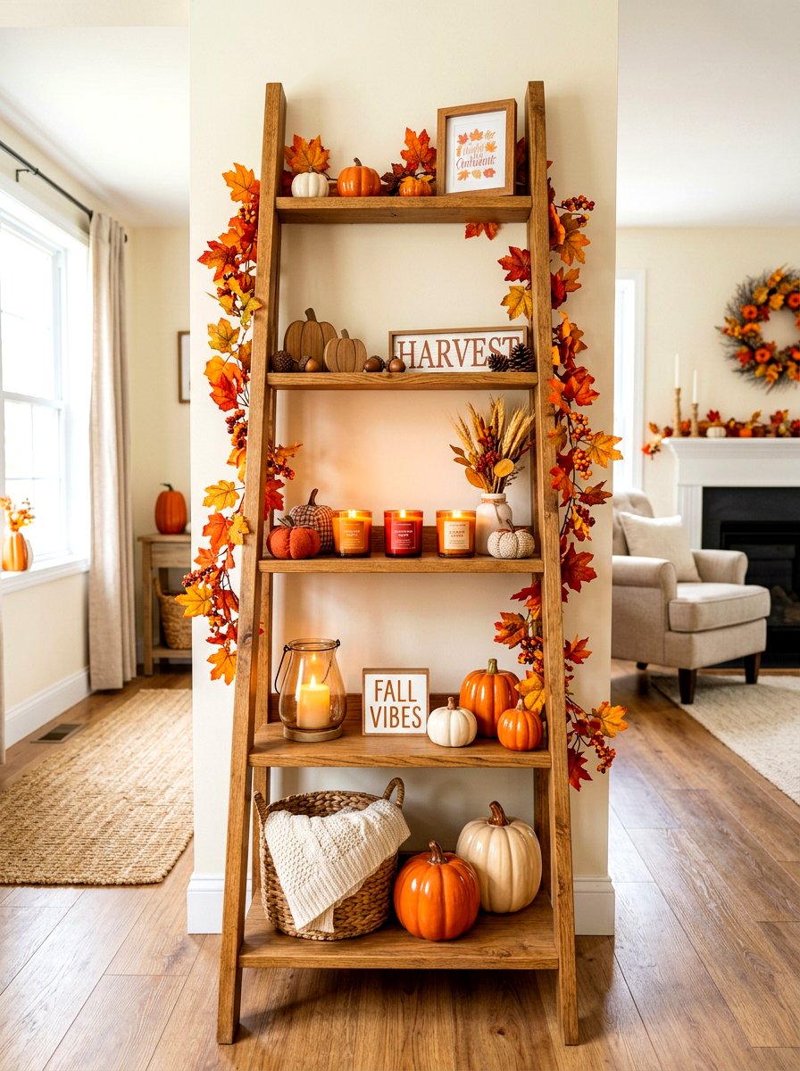 Seasonal Holiday Decor - 30 ladder shelf styling ideas