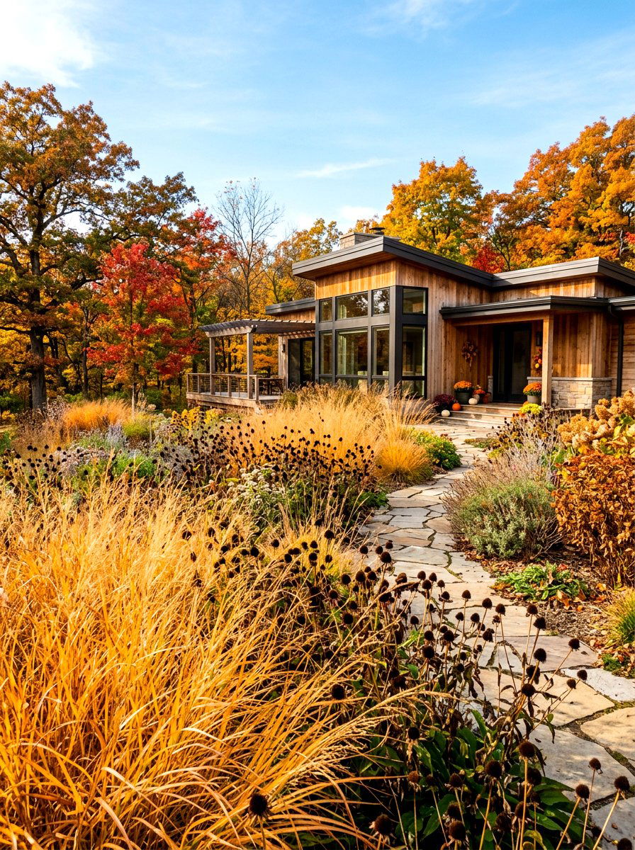 Seasonal Interest Prairie Yard - 30 prairie front yard landscaping ideas