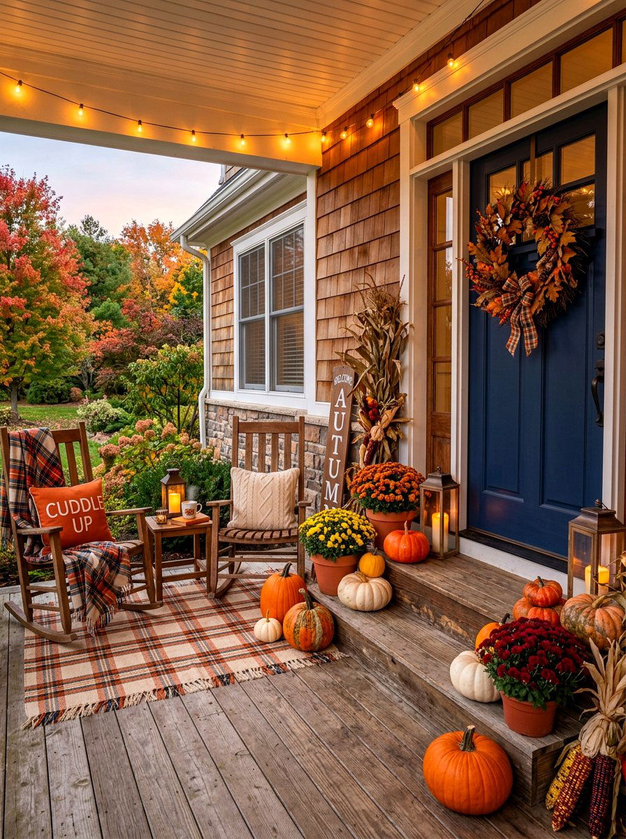 Seasonal Porch Display - 30 porch makeover ideas