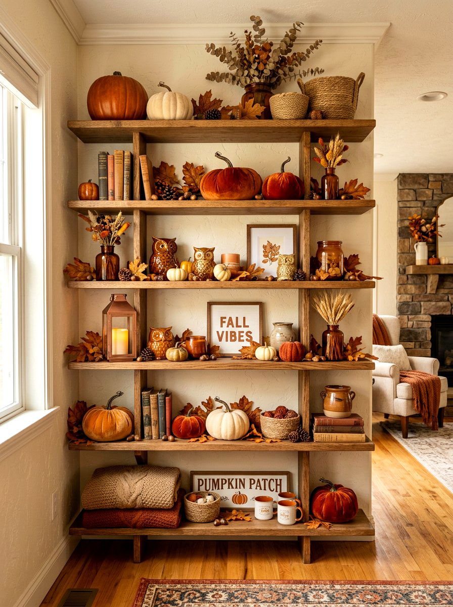 Seasonal Shelf Decor - 30 shelfie styling ideas