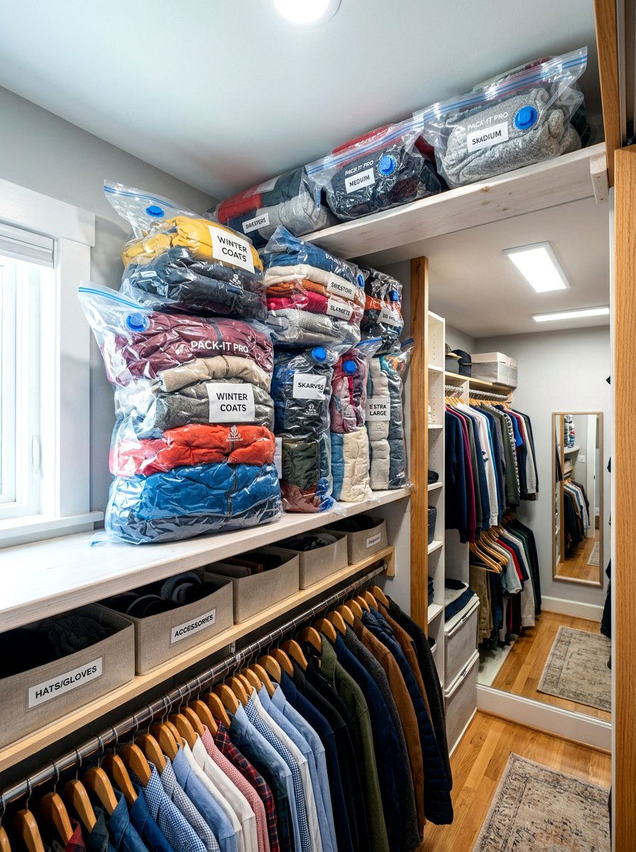 Seasonal Storage Bag - 30 entry closet organization ideas