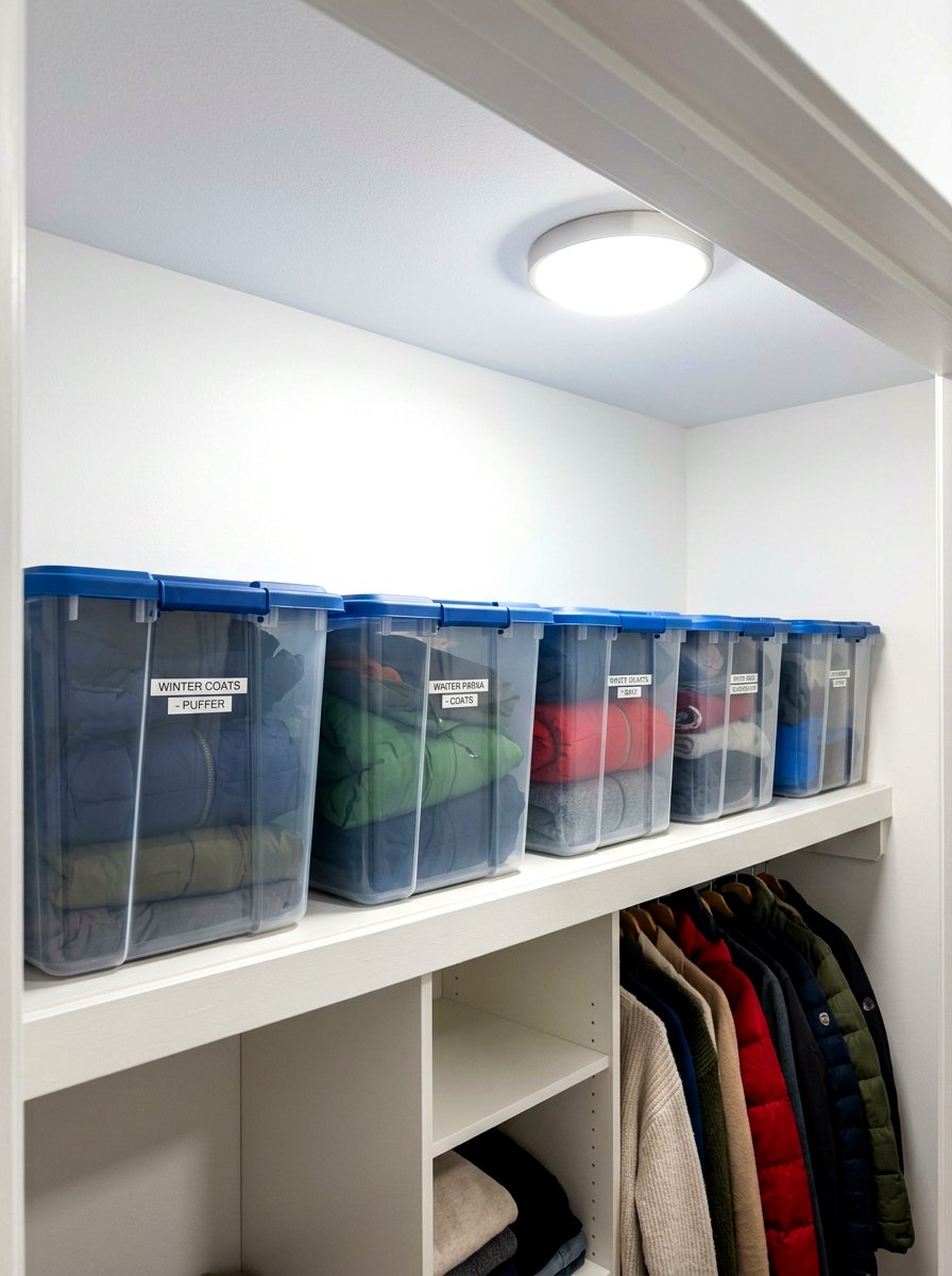 Seasonal Storage Tote - 30 closet organization ideas
