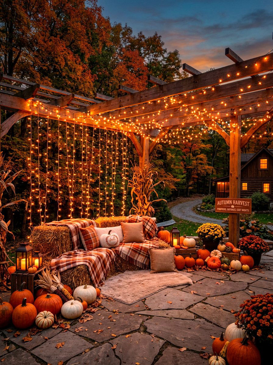 Seasonal curtain string light - 30 patio curtain string light ideas