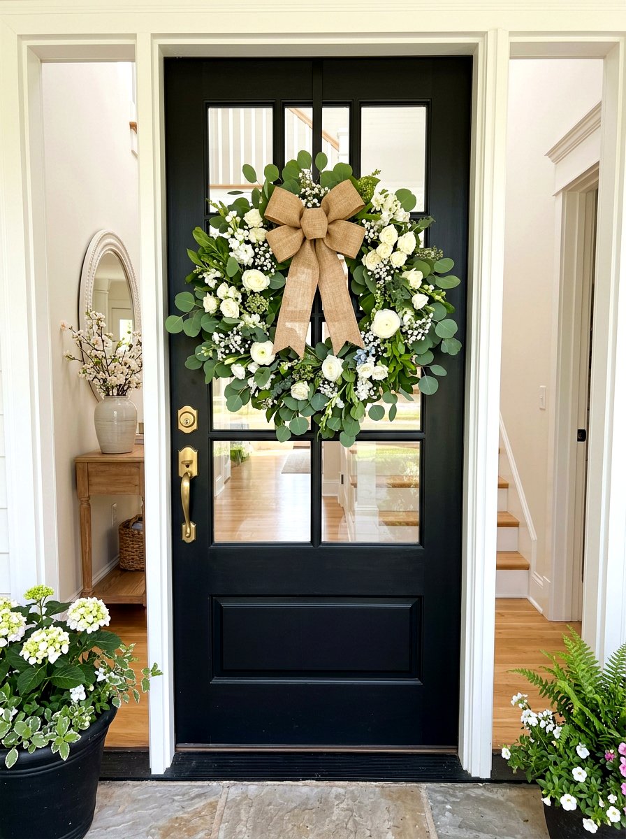 Seasonal door wreath - 30 simple curb appeal ideas
