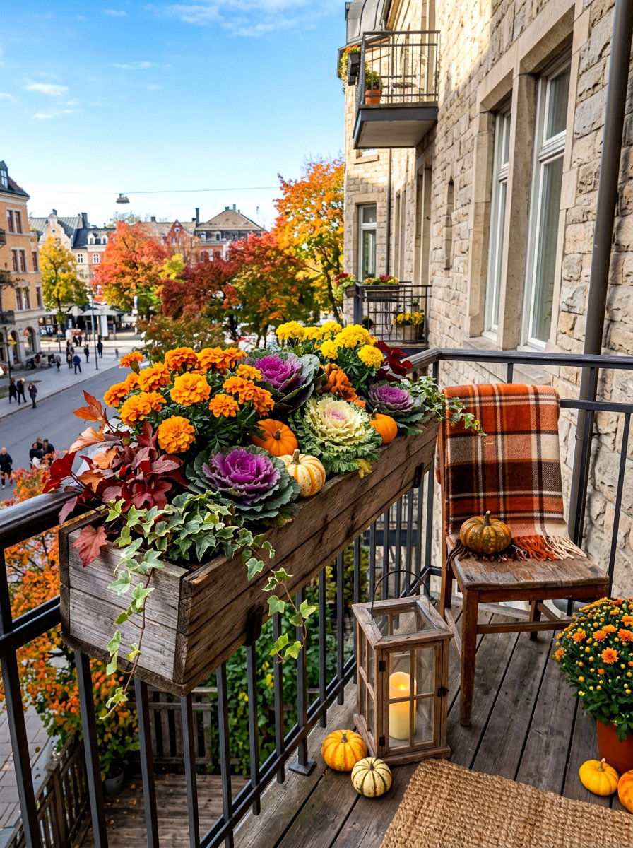Seasonal flower box - 30 balcony flower box ideas