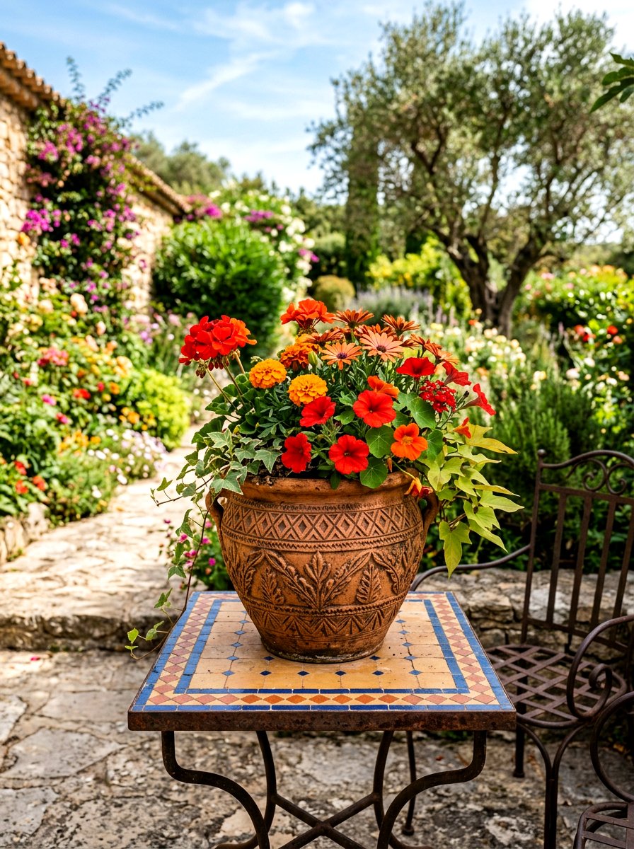 Seasonal flowers in clay pot - 30 market bouquet decor ideas