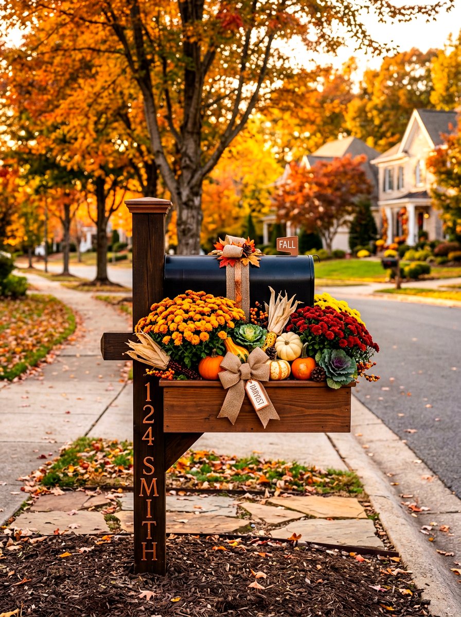 Seasonal mailbox planter box - 30 mailbox planter box ideas