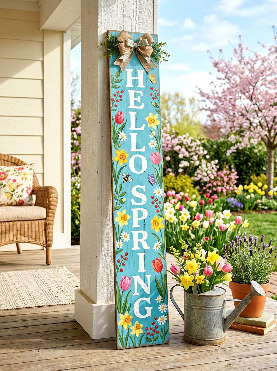 Seasonal porch leaner - 30 porch corner decor ideas