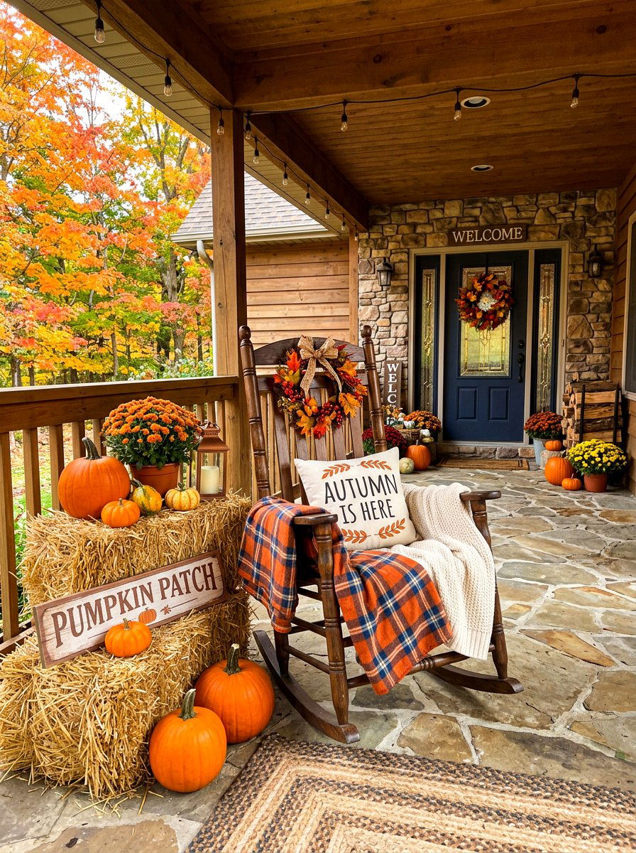Seasonal rocking chair decor - 30 porch rocking chair styling ideas