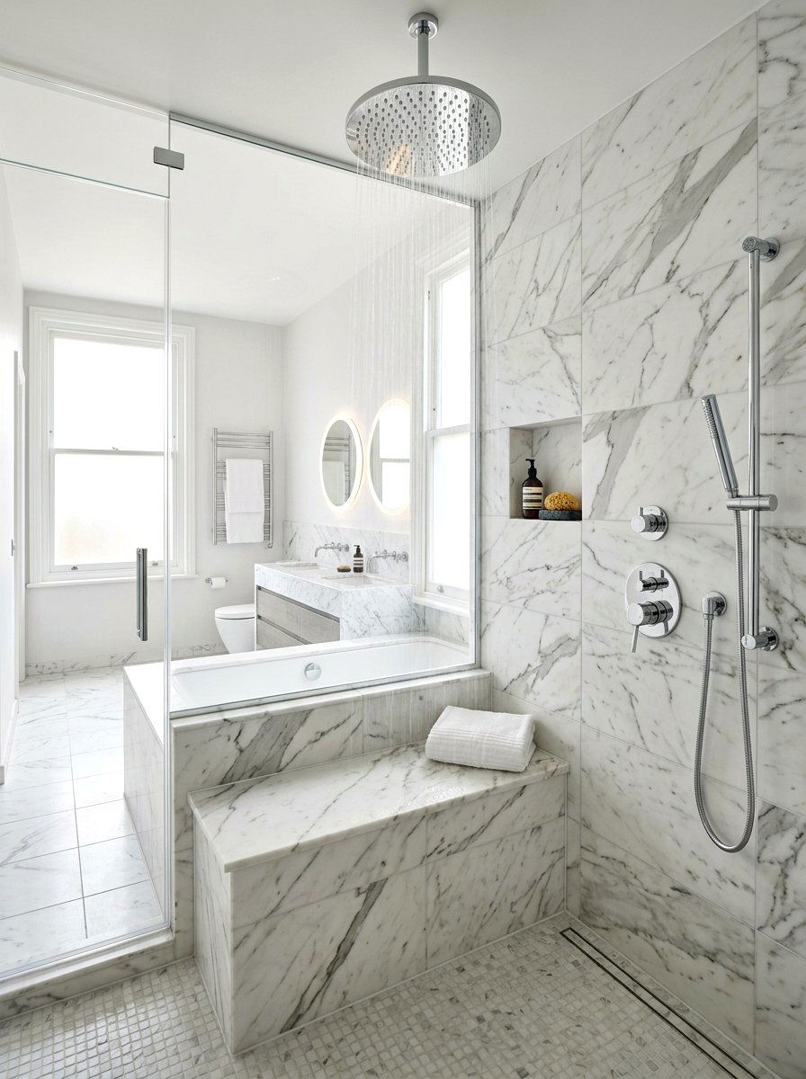 Seated Shower Bath - 30 cocoon bath ideas