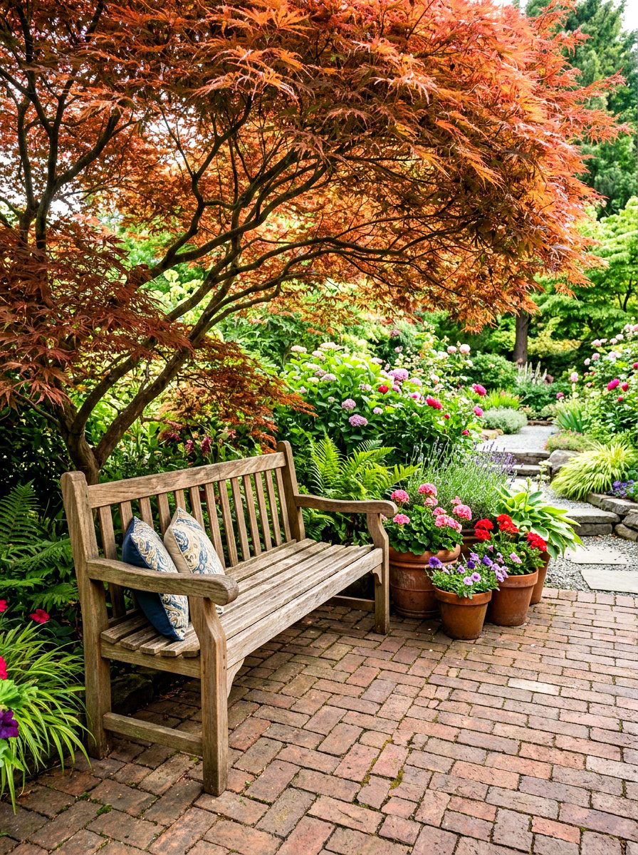 Seating Area Shade Maple - 30 Japanese maple garden ideas