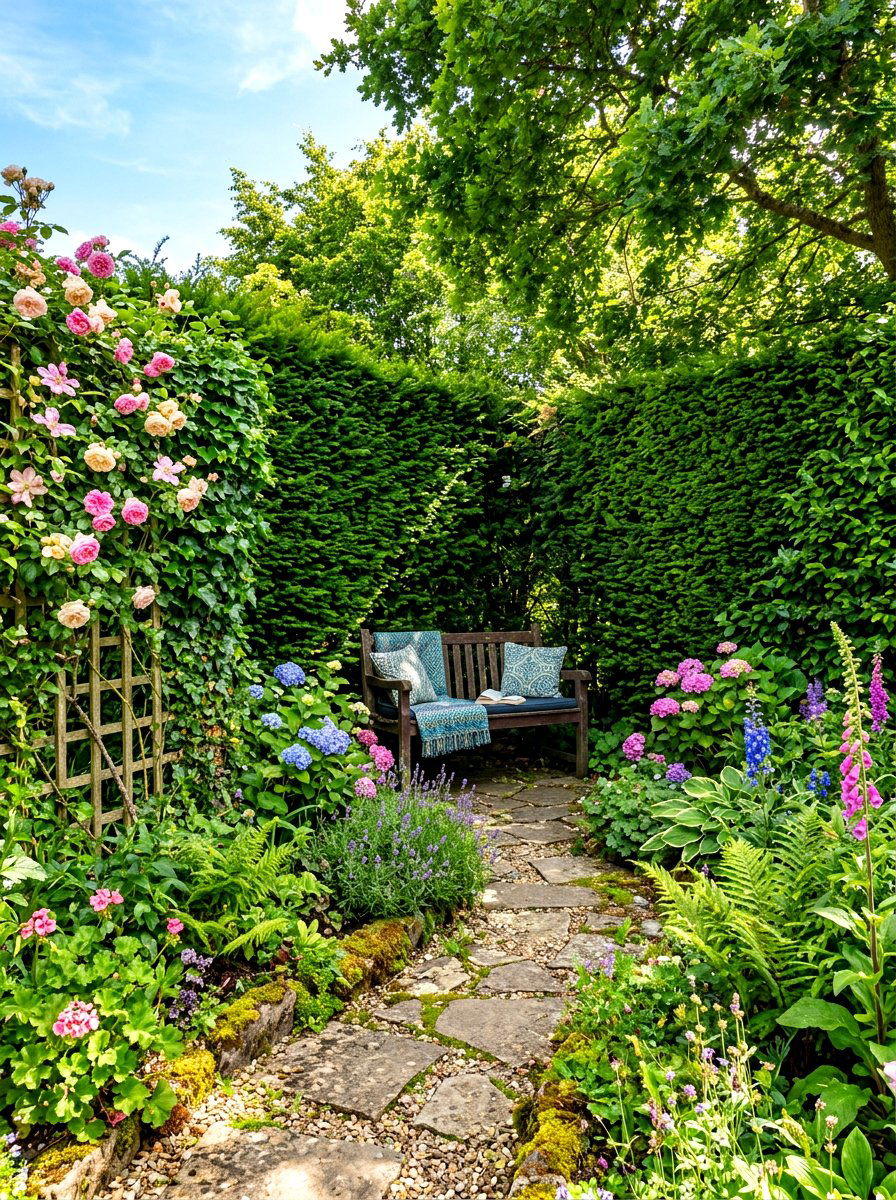 Secluded Garden Nook - 30 wine country patio ideas