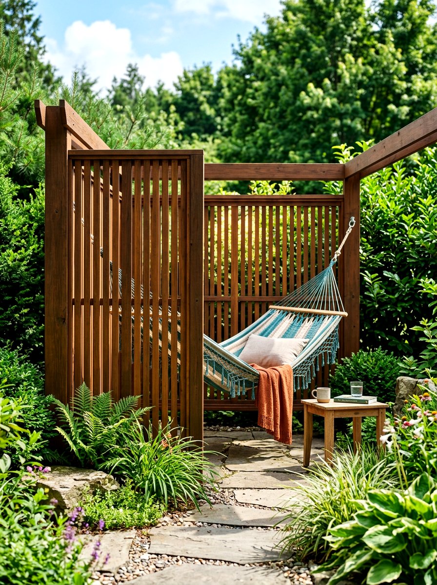30 hammock garden corner ideas for Peaceful Green Retreats