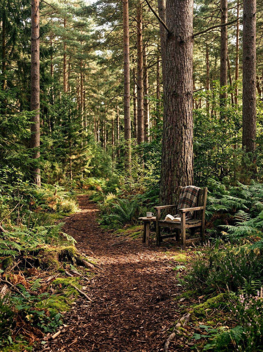 Secluded woodland path - 30 outdoor reading garden ideas